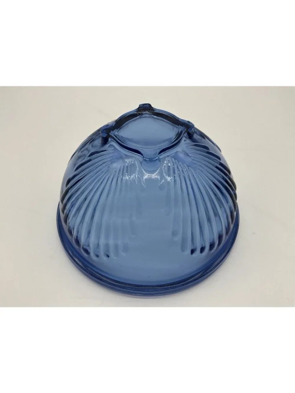 Hazel Atlas Cobalt Blue Pillar Optic Depression Glass Bowls, Set of 2 MCM